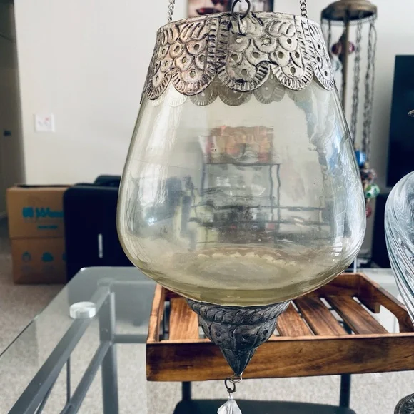 Two Flower Vase with Real Silver work